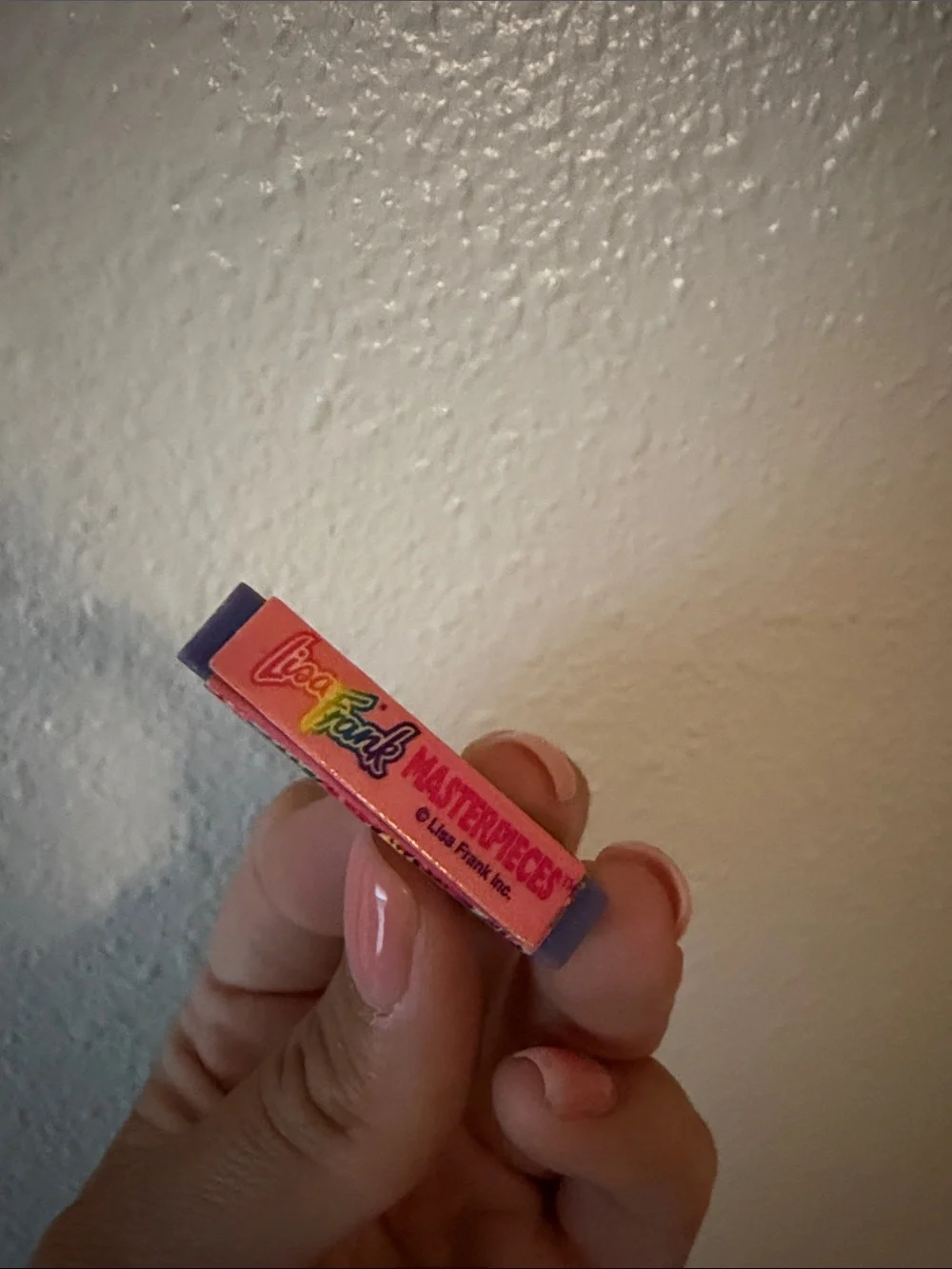 Vintage Lisa Frank Masterpieces Eraser White Puppy Dog Rainbow Neon